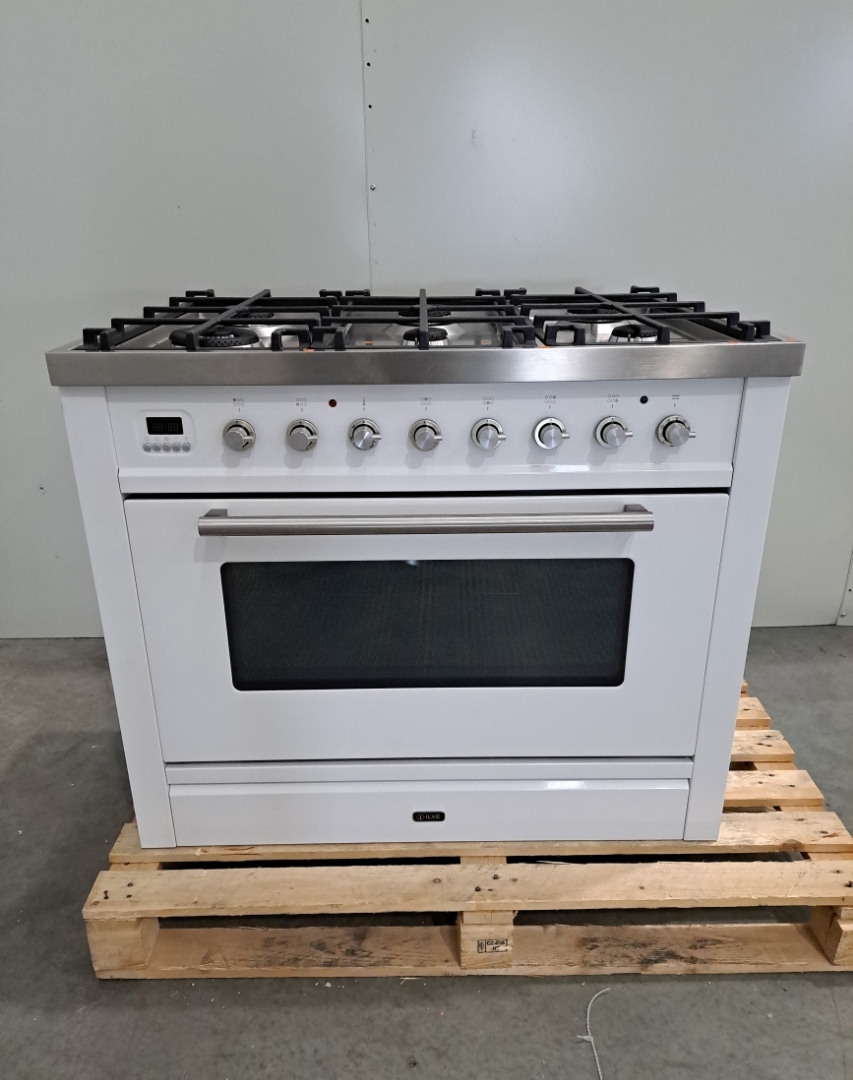 ilve 90cm freestanding dual fuel oven stove nt96wmp ss