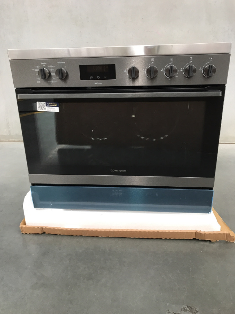 westinghouse 90cm freestanding dual fuel oven stove wfep917dsd