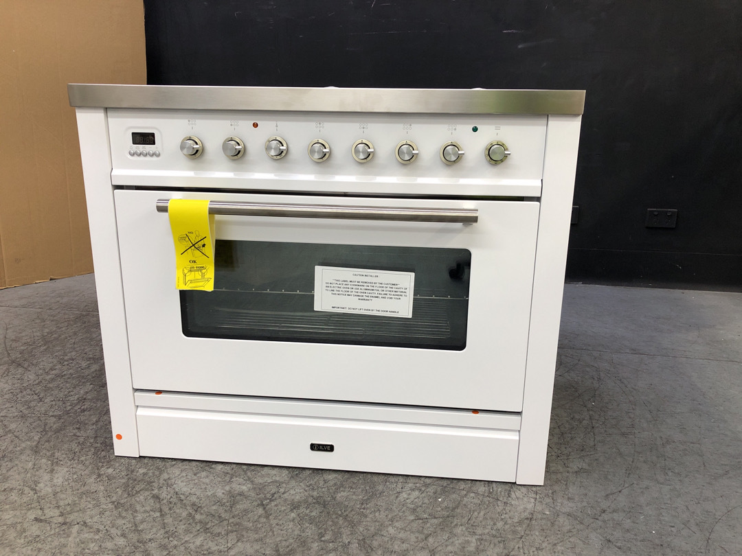 ilve 90cm freestanding dual fuel oven stove nt96wmp ss