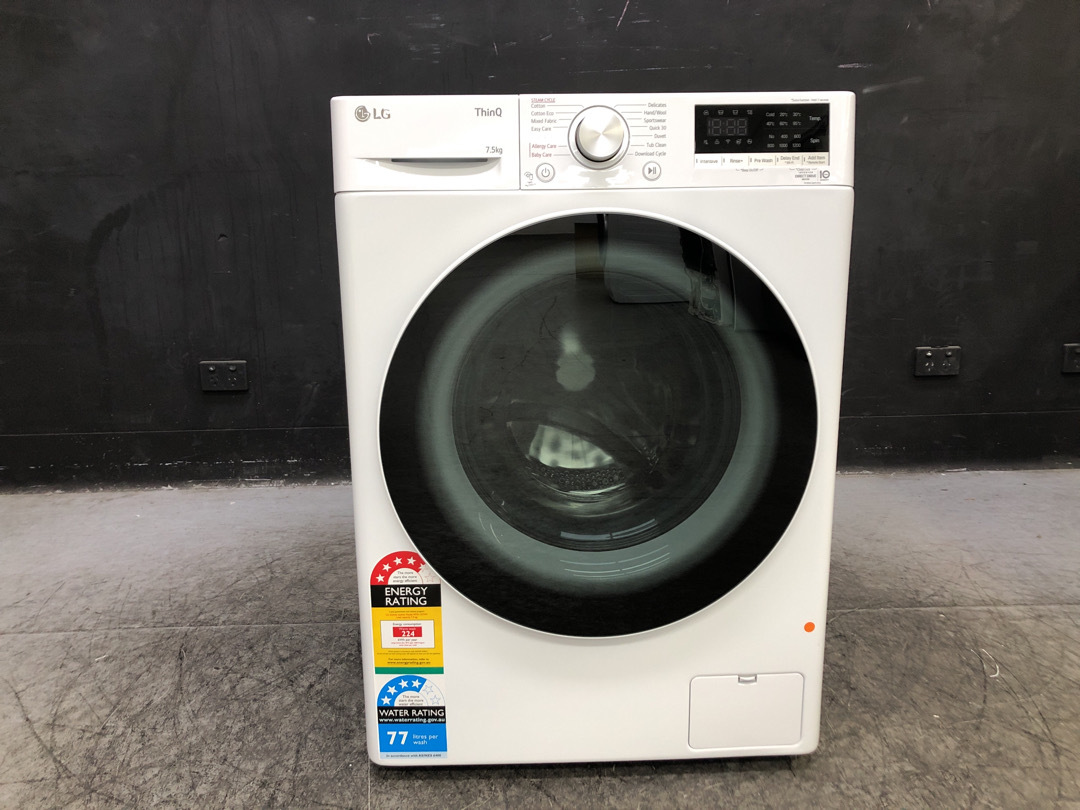 lg 7.5 kg front load washer wv51275w